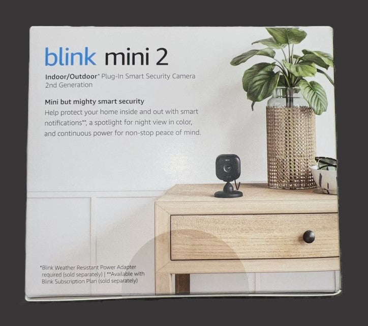 Blink Mini 2 1080p Security Camera with Built-in Mic - Black