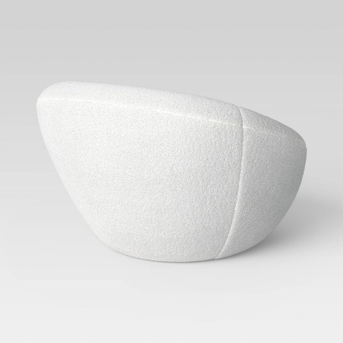 Swivel Accent Chair Faux Shearling Cream (FA) - Room Essentials (LOCAL PICKUP ONLY)