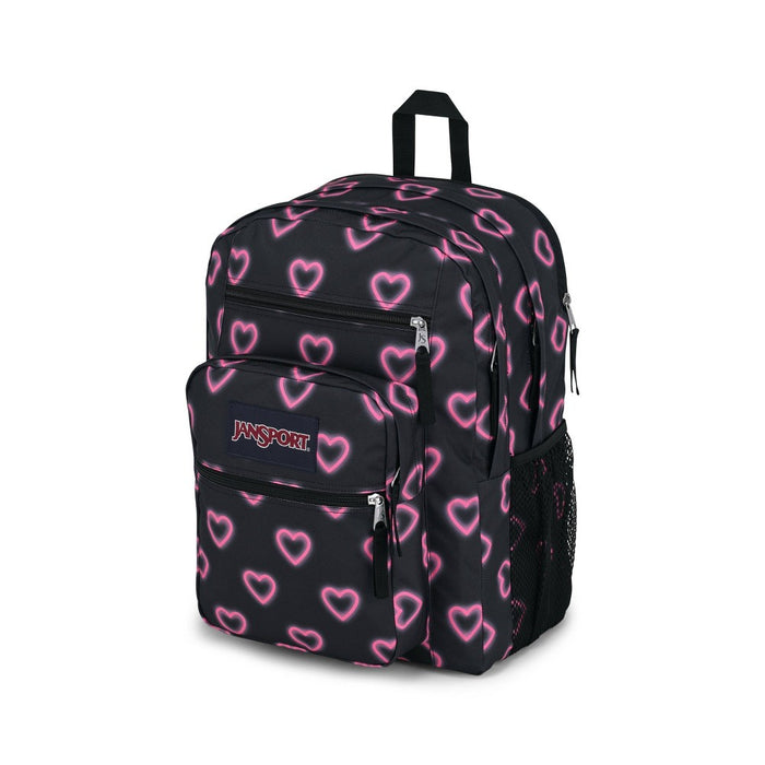 JanSport Big Student 17.5" Backpack - Happy Hearts Black