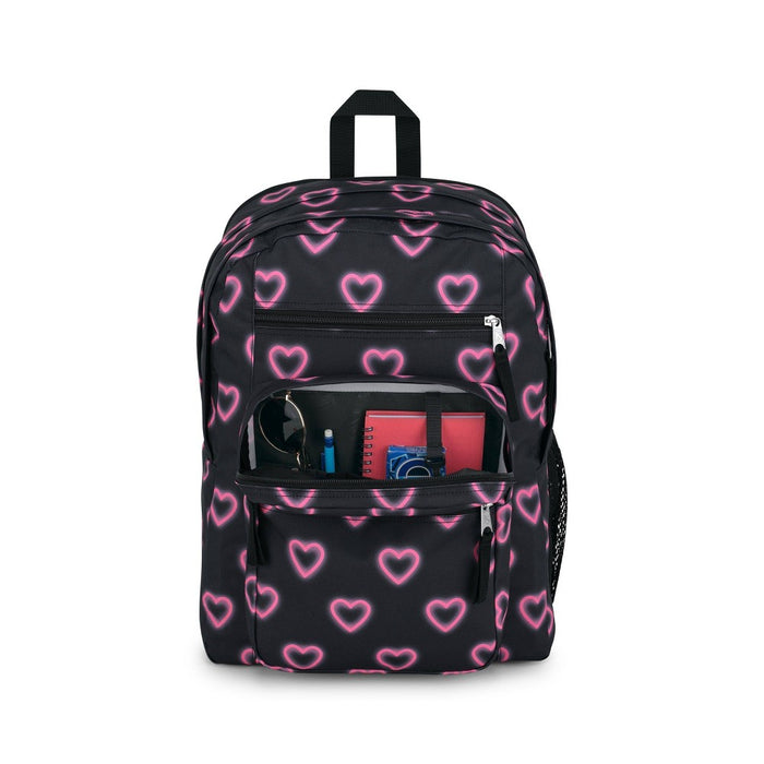 JanSport Big Student 17.5" Backpack - Happy Hearts Black