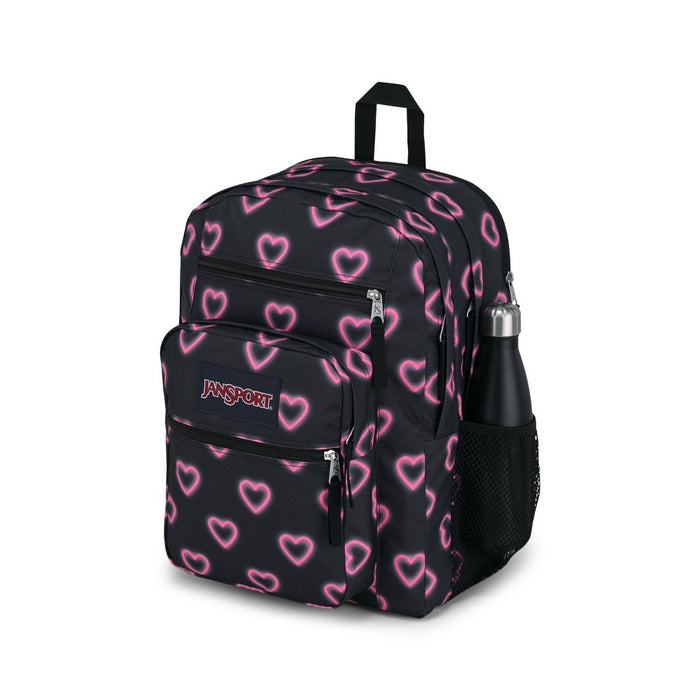 JanSport Big Student 17.5" Backpack - Happy Hearts Black