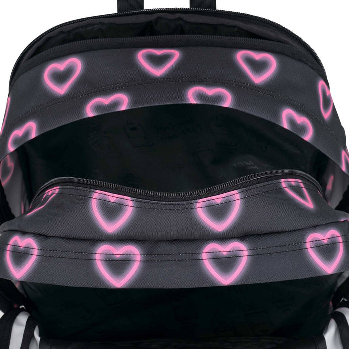 JanSport Big Student 17.5" Backpack - Happy Hearts Black