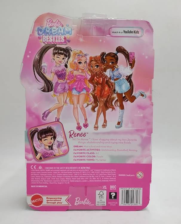 Barbie 12.7" Dream Besties Renee Fashion Doll with 11pc Food Themed Accessories