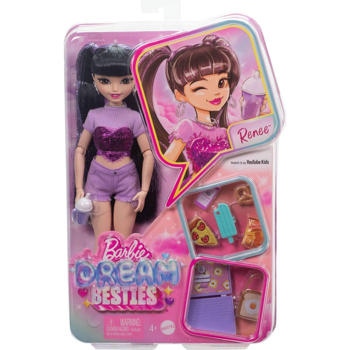 Barbie 12.7" Dream Besties Renee Fashion Doll with 11pc Food Themed Accessories