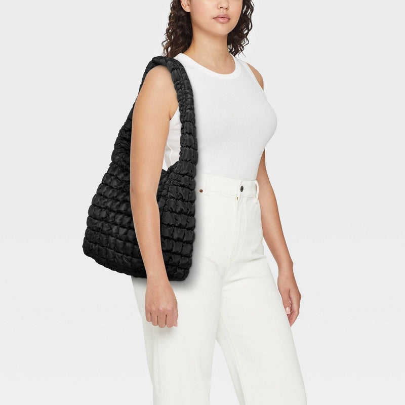 Puffer Hobo Bag - Wild Fable Black
