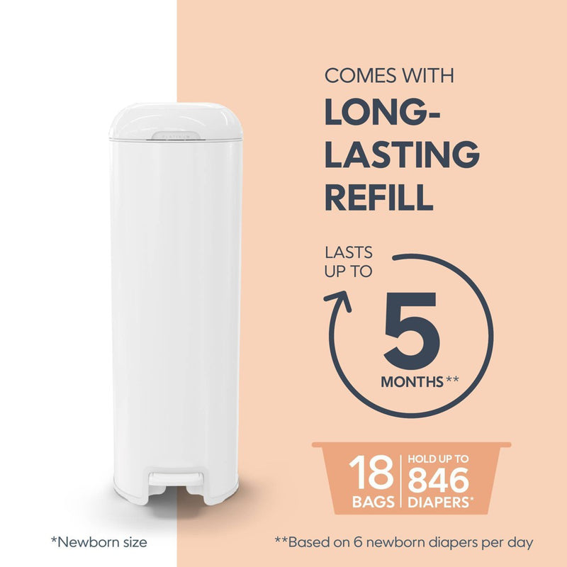Diaper Genie Platinum Pail - White (LOCAL PICKUP ONLY)