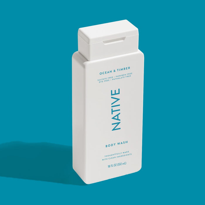 Native Body Wash - Ocean & Timber - Sulfate Free - 18 fl oz