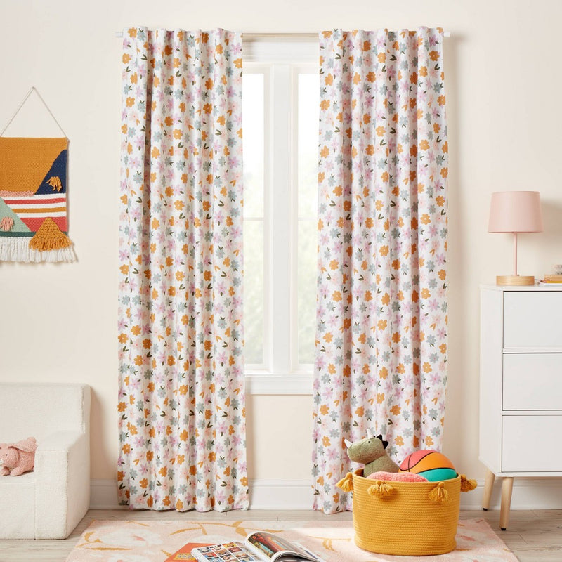 84" Kids' Blackout Window Panel Floral - Pillowfort