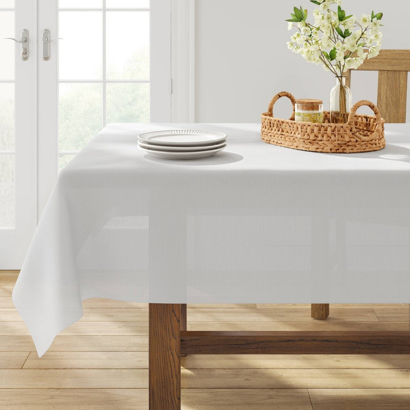 84" x 60" Solid Tablecloth White - Threshold