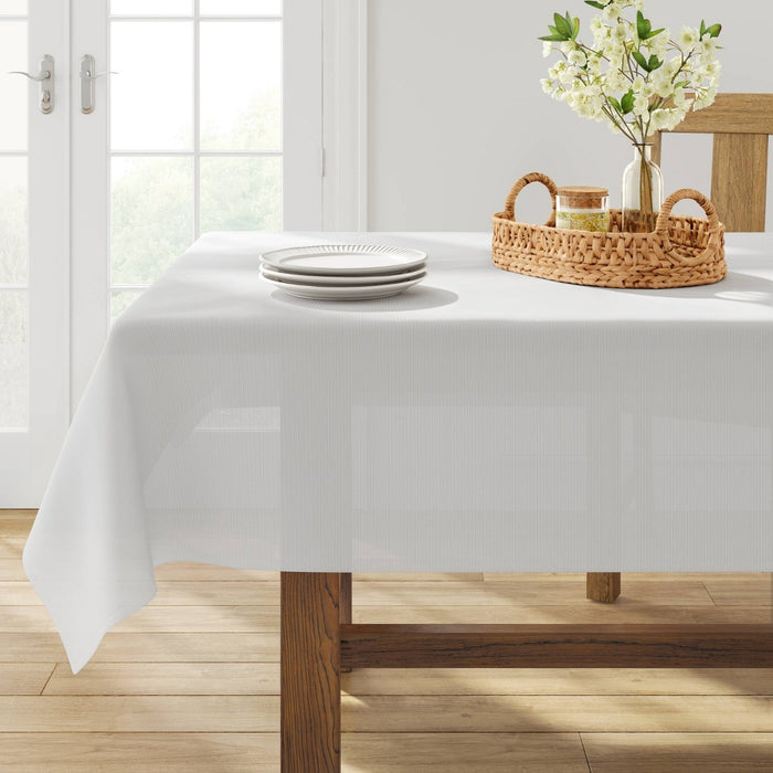 84" x 60" Solid Tablecloth White - Threshold