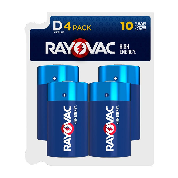 Rayovac High Energy 4pk D Batteries - Alkaline Batteries