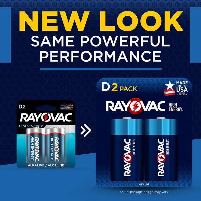 Rayovac High Energy 4pk D Batteries - Alkaline Batteries