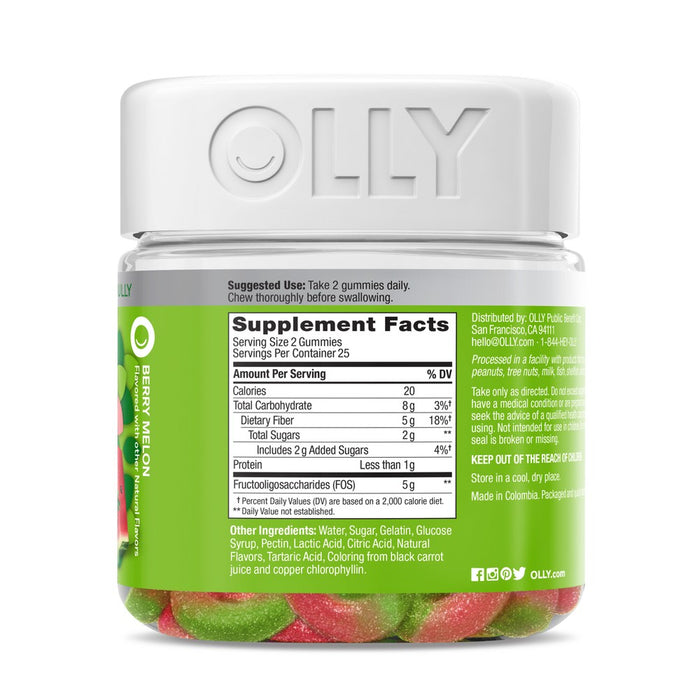 OLLY Fiber Digestive Gummy Rings - 50ct