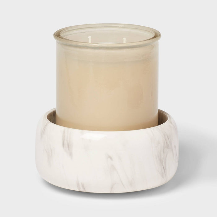 2 in 1 Stone Wax Warmer and Candle Warmer - Threshold: Electric Tabletop Plugin, Ceramic Finish