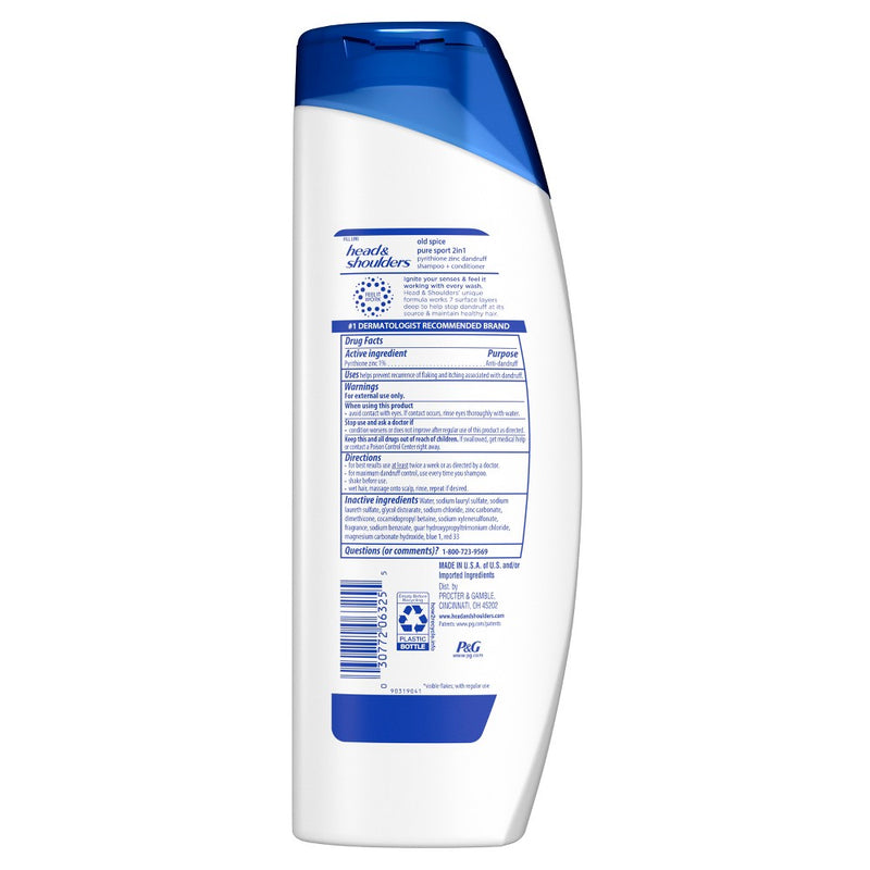 Head & Shoulders Old Spice Pure Sport Anti-Dandruff 2-in-1 Shampoo + Conditioner - 12.8 fl oz