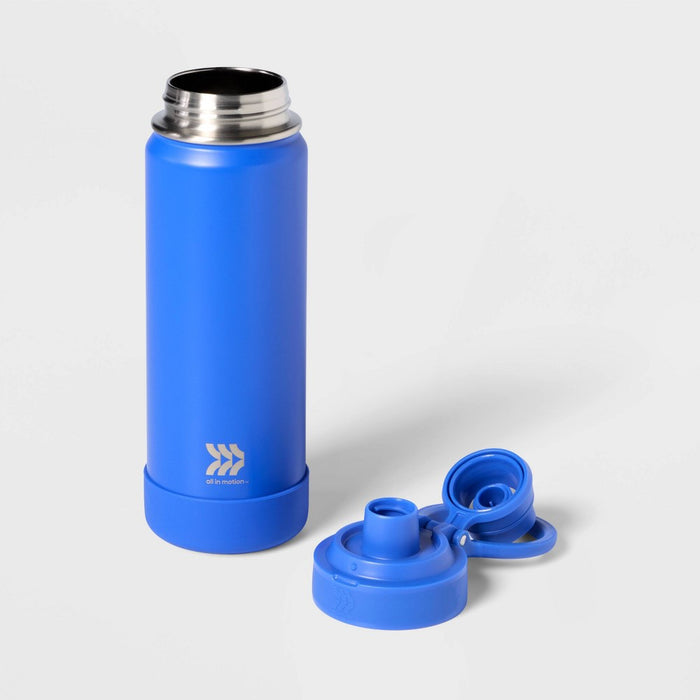 24oz Stainless Steel Vacuum Insulated Water Bottle Cobalt - All In Motion