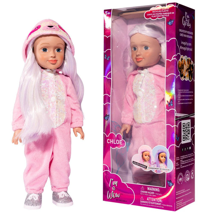 I'M A WOW Chloe the Cozy Glam 14" Fashion Doll with Color-Changing Hair