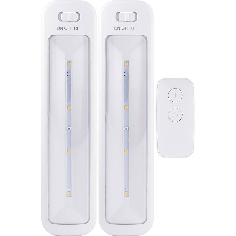 Energizer 10" 2pk 70 Lumens Battery Operated LED Cabinet Lights Bar with Wireless RF White