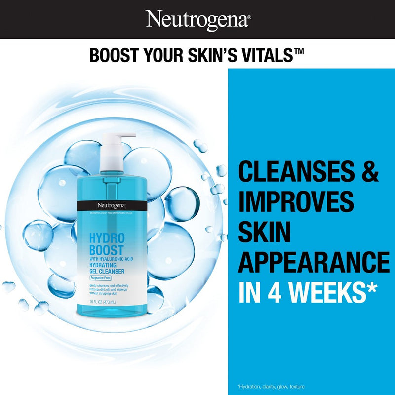 Neutrogena Hydro Boost Gel Facial Cleanser - Fragrance Free - 16 fl oz
