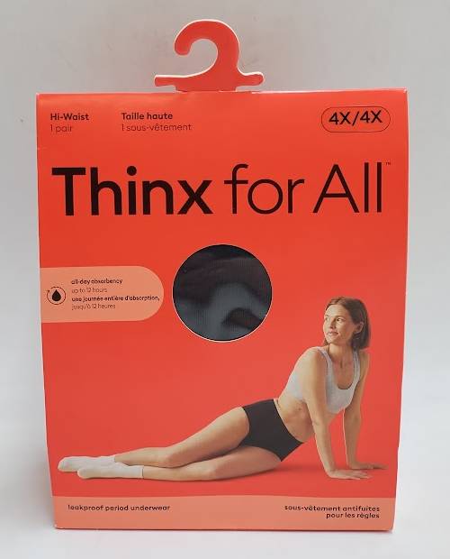 Thinx for All Women's Leakproof Period Briefs - Black 4X