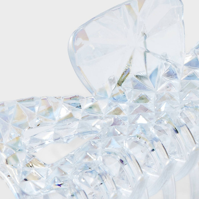 Girls' Jumbo Faceted Claw Clip - art class Clear