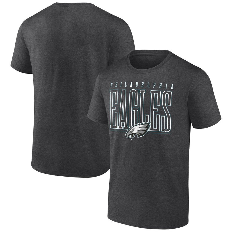 NFL Philadelphia Eagles Men's Tallest Player Heather Short Sleeve Bi-Blend T-Shirt - XXL