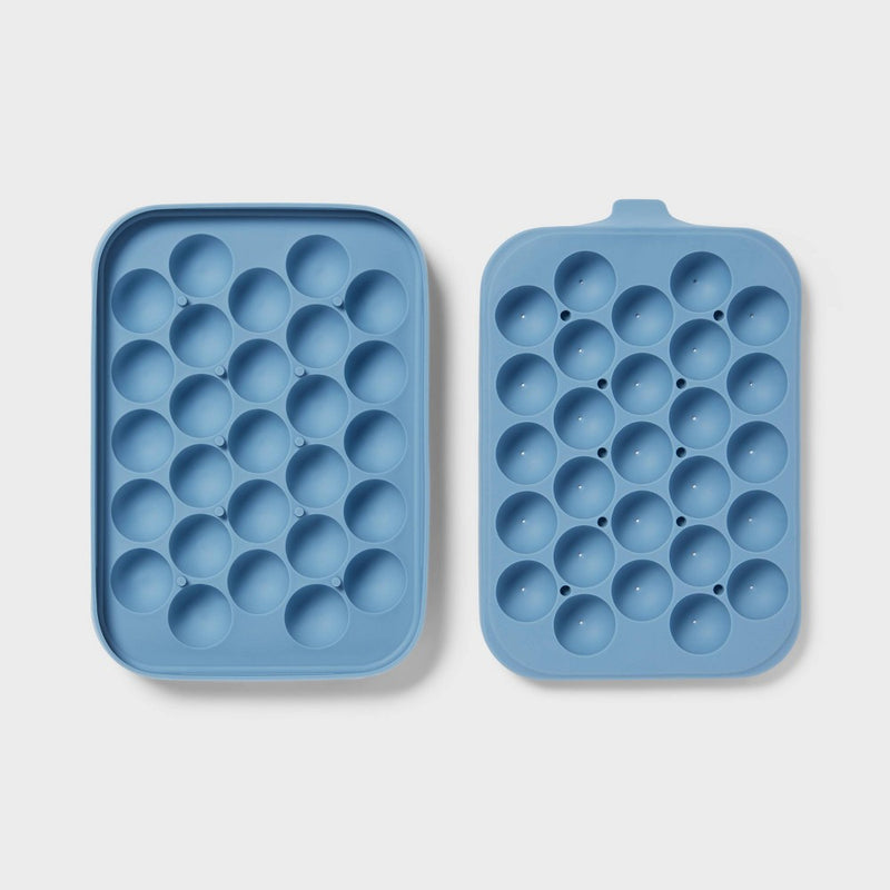 Silicone Sphere Ice Tray with Lid Blue - Room Essentials