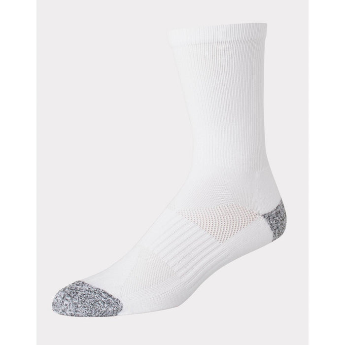 Hanes Premium Men's Performance Filament Crew Socks 4pk - White 6-12