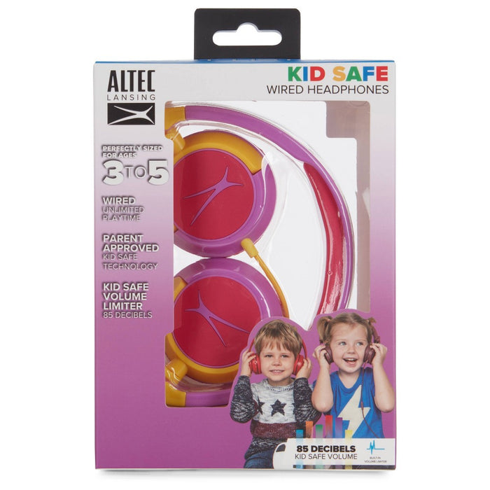 Altec Lansing Kid's Wired Over-Ear Headphones - Purple/Pink