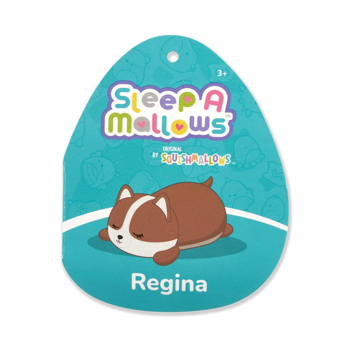 Squishmallows 18" Large Plush Regina Brown and White Corgi Sleepamallows