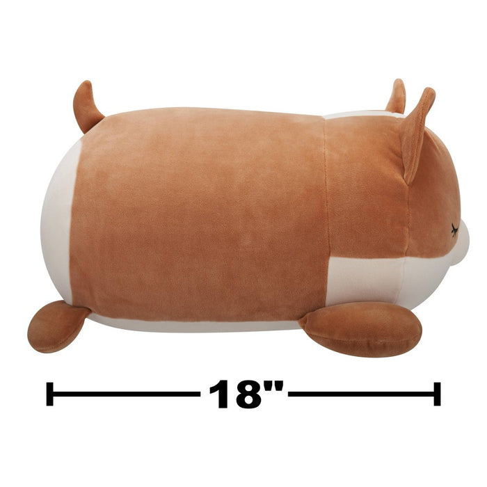 Squishmallows 18" Large Plush Regina Brown and White Corgi Sleepamallows