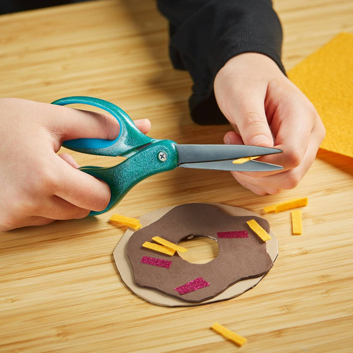 Fiskars 7'' NonStick Softgrip Scissors Teal Sparkle