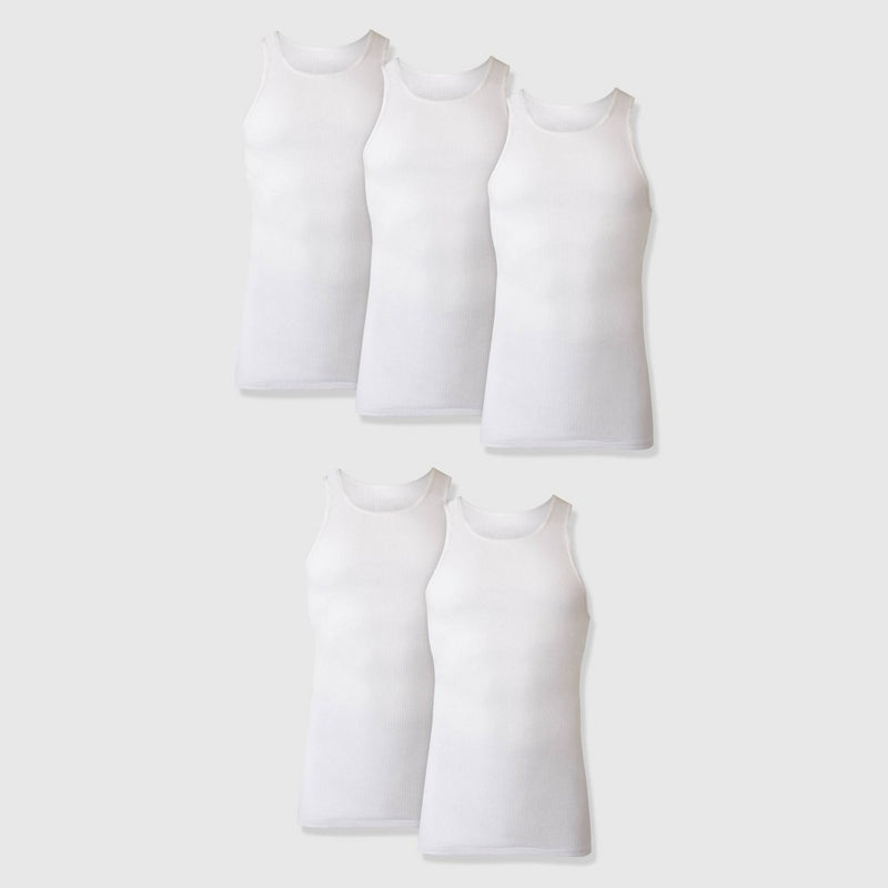 Hanes Premium Men's Comfort Tank Top Undershirt 5pk - White XXL