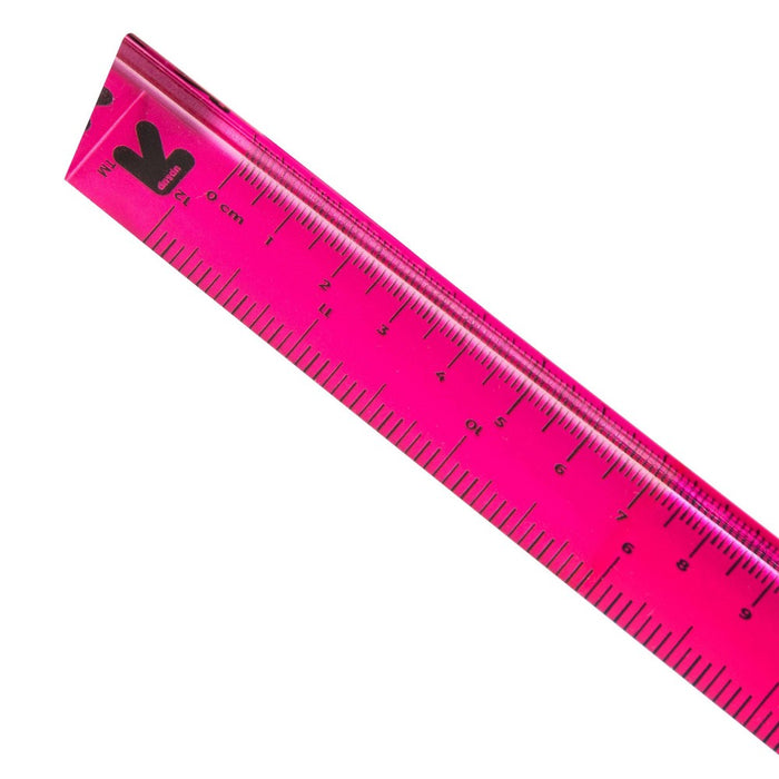 13" Acrylic Ruler Pink/Red/Orange - up&up