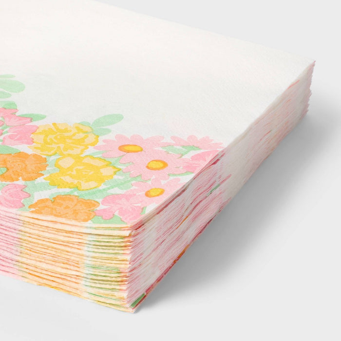 30ct Floral Lunch Napkins - Spritz