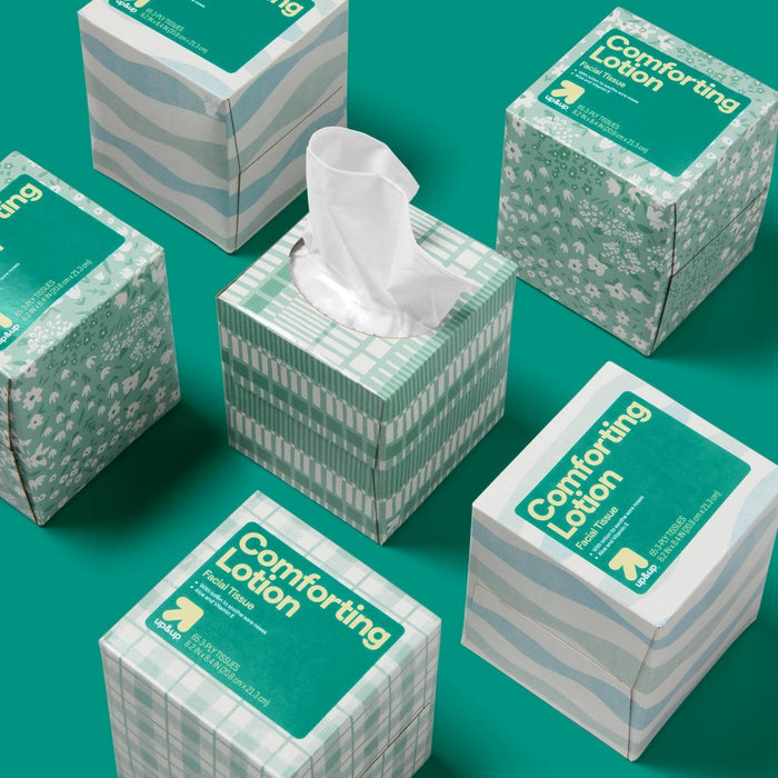 Facial Tissue with Lotion - 6pk/65ct - up&up
