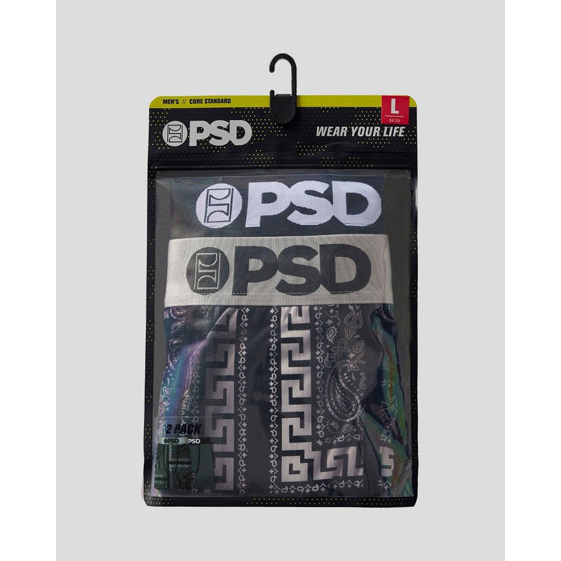 PSD Men's Bandana Print Boxer Briefs 2pk - Gray S