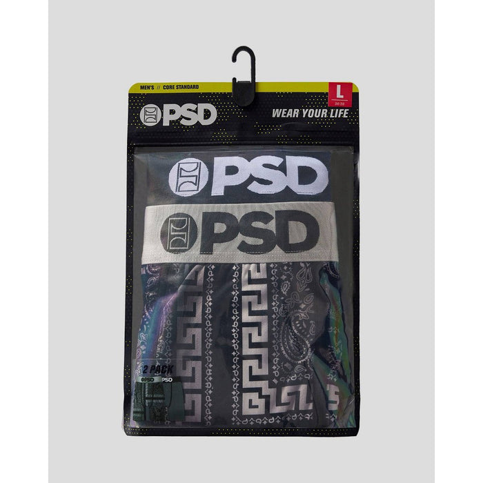 PSD Men's Bandana Print Boxer Briefs 2pk - Gray S