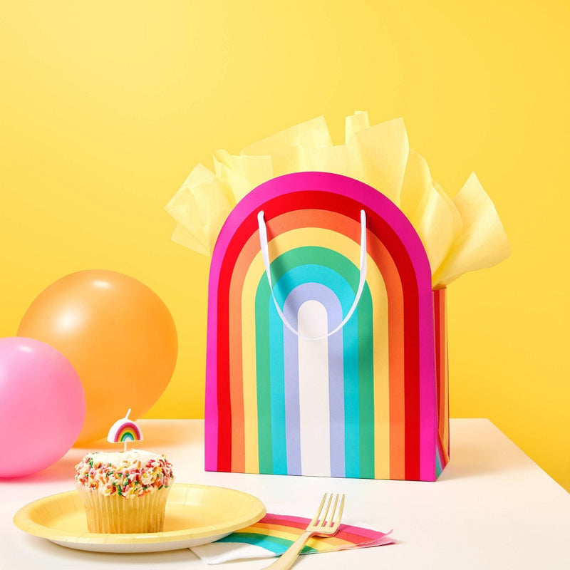 Large Rainbow Gift Bag with 6ct Tissues - Spritz