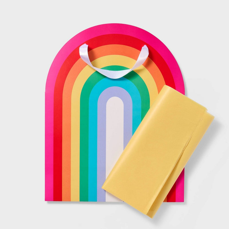 Large Rainbow Gift Bag with 6ct Tissues - Spritz