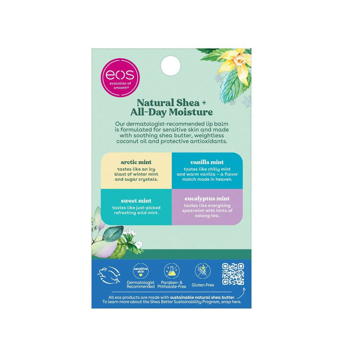 eos Natural Shea Mint Lip Balm Stick Variety Pack - 4pk