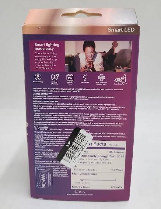Philips Smart 40W Clear Color Filament ST19 1P