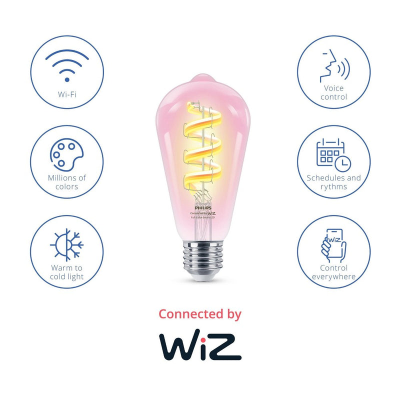 Philips Smart 40W Clear Color Filament ST19 1P