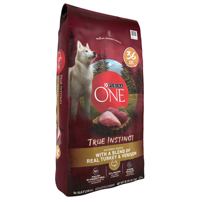 Purina ONE SmartBlend True Instinct Natural Real Turkey & Venison Flavor Dry Dog Food - 36lbs (LOCAL PICKUP ONLY)