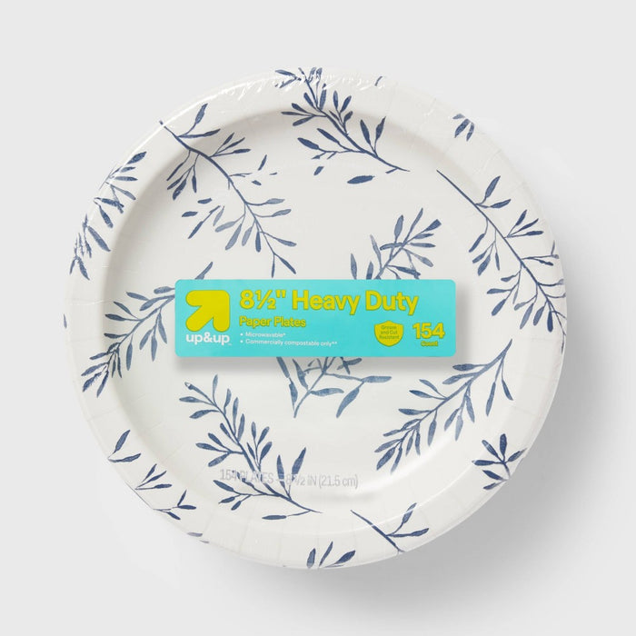 Botanical Leaf Paper Plates 8.5" - 154ct - up&up