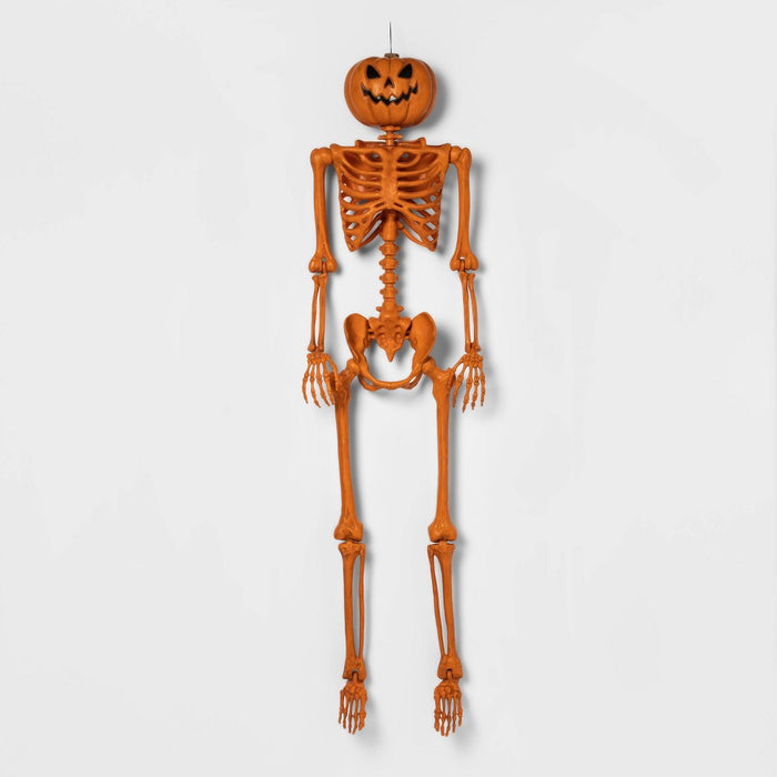 60" Posable Pumpkin Skeleton Halloween Decorative Mannequin - Hyde & EEK! Boutique (LOCAL PICKUP ONLY)