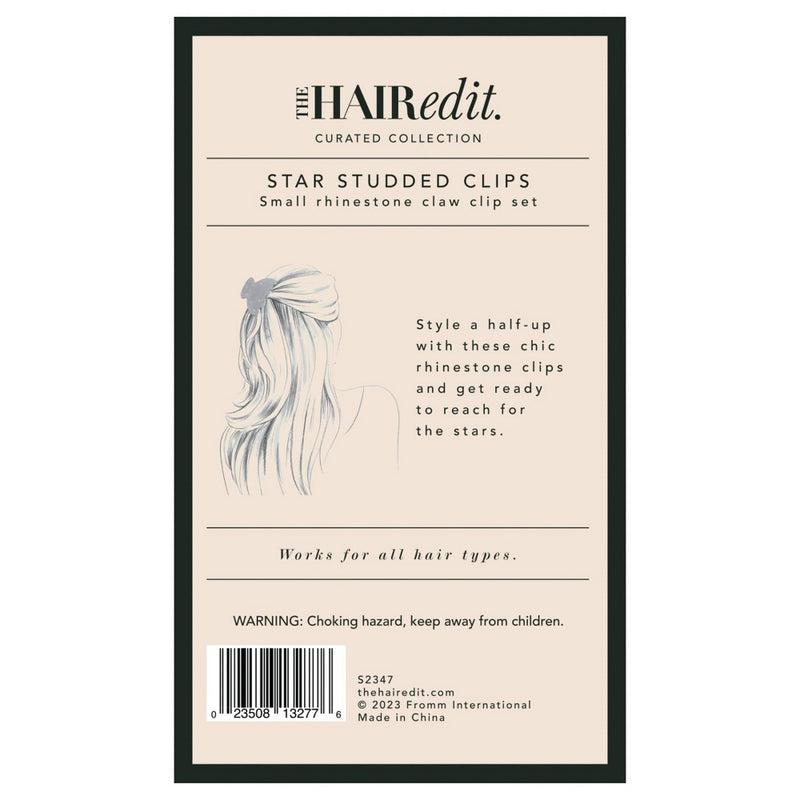 The Hair Edit Star Studded Clips - 2pc