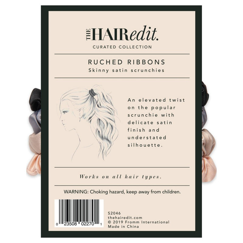 The Hair Edit Ruched Ribbon - 4pk