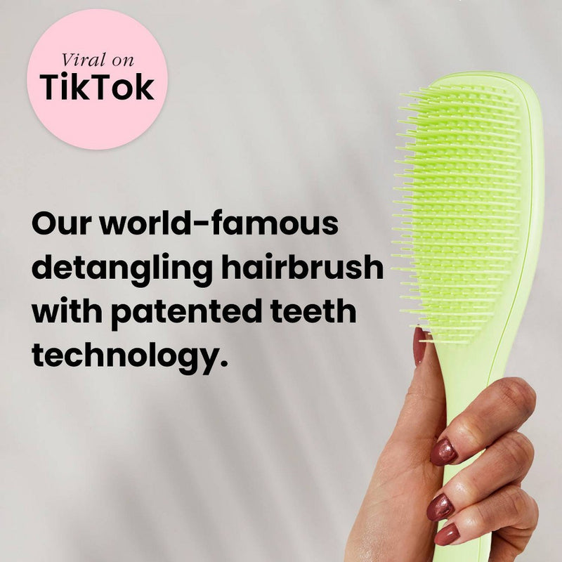 Tangle Teezer Fine & Fragile Plant Detangling Hair Brush - Cool Matcha