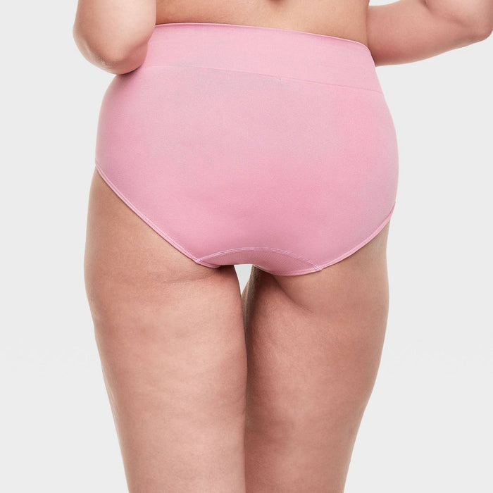 Hanes Premium Women's Smoothing Seamless 3pk Basic High Cut Briefs - Black/Beige 5